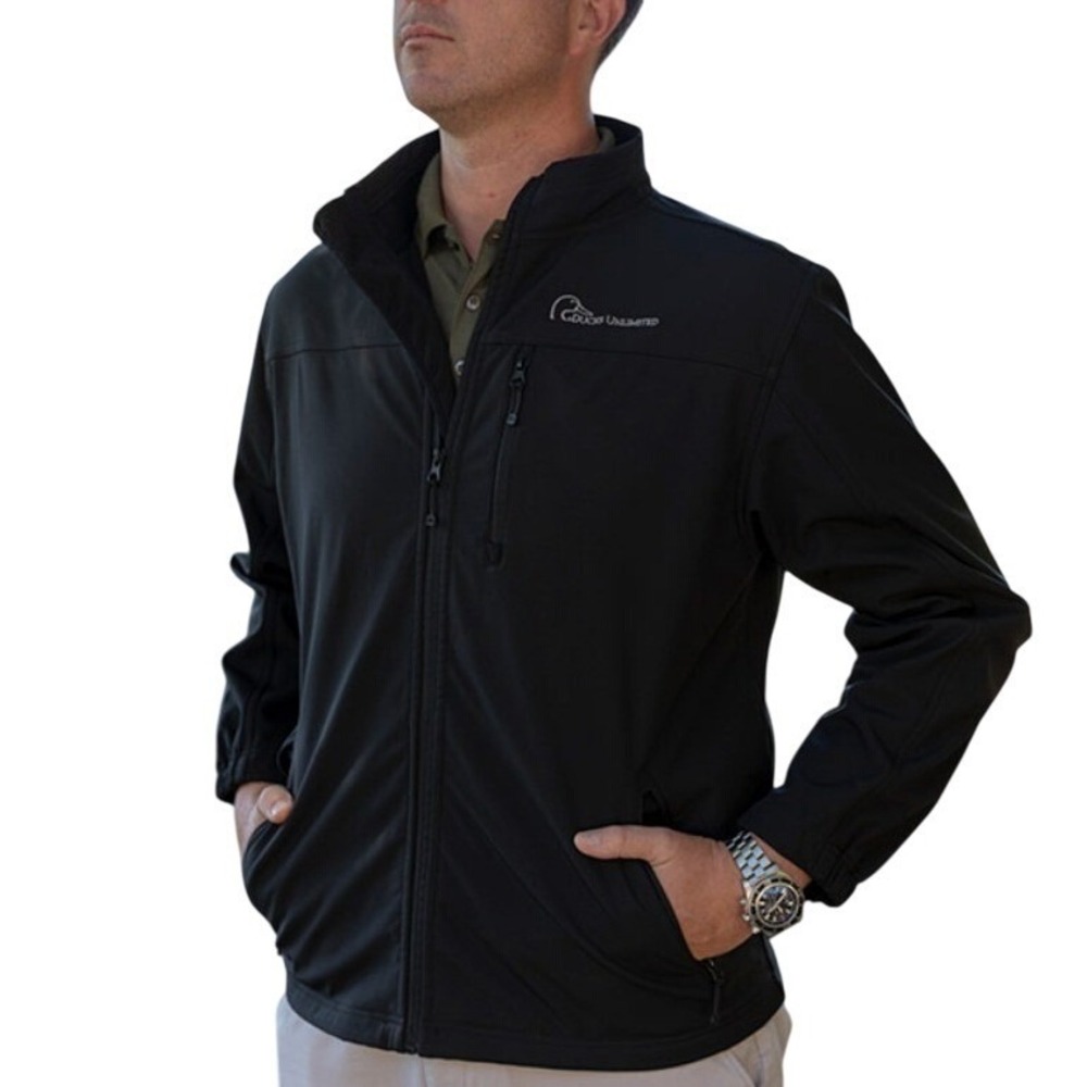 Ducks Unlimited Men's Black All-Weather Windbreaker Jacket Size‎ M